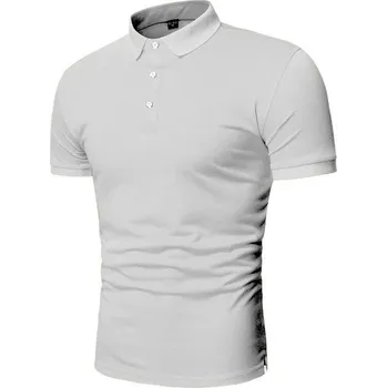 Pánské tričko Bavlněné polo tričko Barva: Světle Šedá, Velikost: S