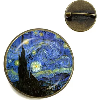 Brož Van Gogh umělecká díla brož | umělecký špendlík, módní brož - 8 , 20 mm