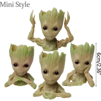 Květináč Roztomilý květináč groot mini pro dekoraci | dekorace, květináč - sada mini-abcd
