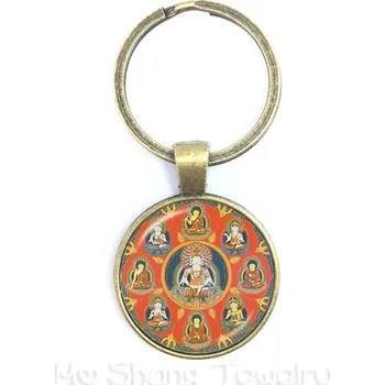 Skleněná klíčenka ganesha, buddha | ezoterický přívěsek, pánská klíčenka - 3