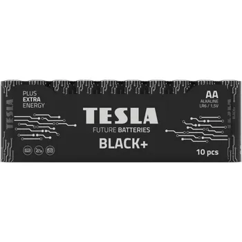 Článková baterie TESLA BLACK+ AA (LR06) 10ks Baterie, alkalická, 1,5V, AA, LR06, 10ks, fólie 1099137037