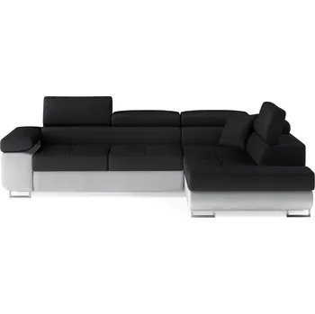 Sedací souprava Rozkládací rohová sedačka MENDON 16, tmavě šedá látka/světle šedá látka, pravá +možnost VÝNOSU + vyzvednutí ZDARMA