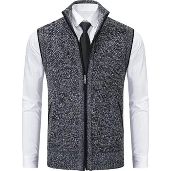 Pánský svetr Pánská vesta DIMU294 Barva: Tmavě Šedá, Velikost: L