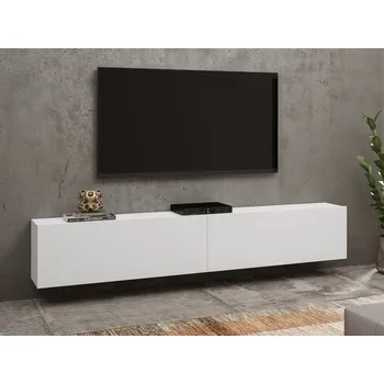 Komoda TV komoda závěsná AVA bílý mat/dub wotan (Typ 40)