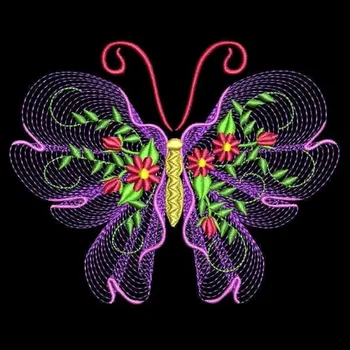 Výtvarná sada Diamantový obrázek 7D: Barevný motýl 30x40cm