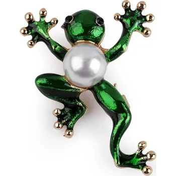 Brož Brož žába, chameleon - 3 zelená žába