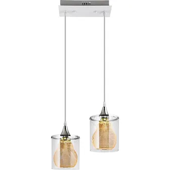 LED Lustr na lanku 2xLED/5W/230V bílá/čirá