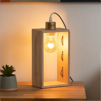 Lampička Atmosphera - Stolní lampa IWATA 1xE27/25W/230V pavlonie