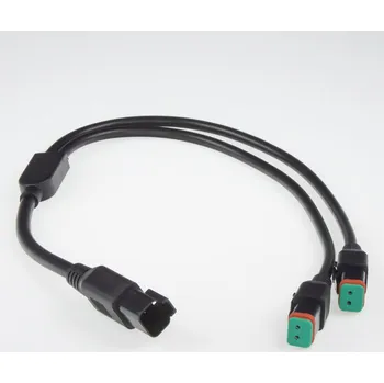 Auto elektroinstalace Rozdvojka DT konektoru, 1x vstup DT, 2x výstup DT, 40cm