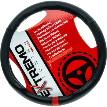 Potah na volant Potah volantu univerzální 37–39 cm Auto kryt volantu perforovaný červený