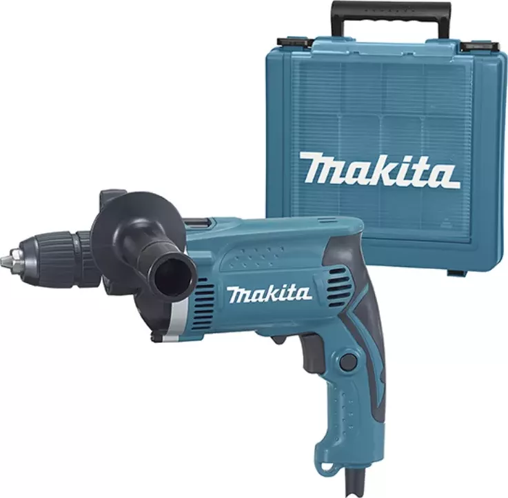 HP1631K Příklepová vrtačka + kufr a rychlosklíčidlo Makita + DÁREK ZDARMA!