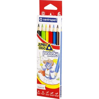 Pastelka Pastelky Centropen, trojhranné, Jumbo, 6 kusů