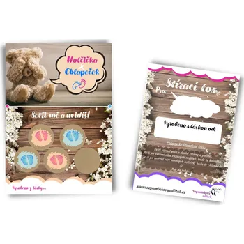 Žertovný předmět vzpomínkový odlitek Los čekáme miminko čekáme miminko: Holčička