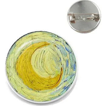 Brož Van Gogh umělecká díla brož | umělecký špendlík, módní brož - 11 , 25 mm