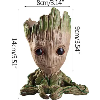 Květináč Roztomilý Groot květináč, postavička na tužky | květináč, figurka - ruka srdce