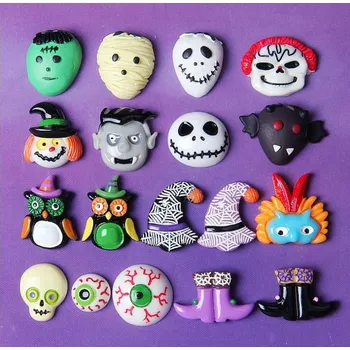 Party dekorace Magnety na lednici s Halloween motivy | dekorace na lednici 5 ks - 5ks mix C