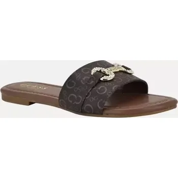 Dámské žabky GUESS dámské pantofle, nazouváky Lamera hnědé 40