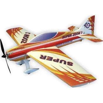 RC model letadla Výkonný RC model Super Zoom 3 ARF červený