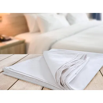 Prostěradlo B.E.S. - Petrovice, s.r.o. Prostěradlo tkané TOP HOTEL 145x245 - bílé Rozměr: 140 x 240 cm