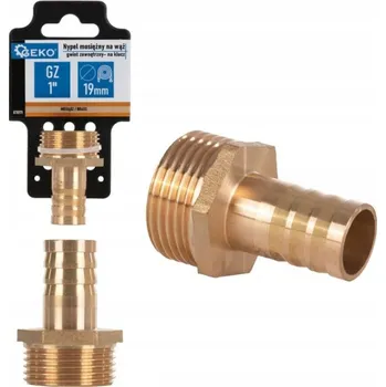 Instalatérský materiál Hadičník mosazný 19mm s vnějším závitem 1" GEKO
