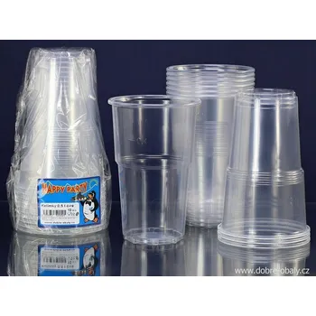 Party nádobí Kelímky na pivo 0,5 l čiré Happy Party, 10 ks