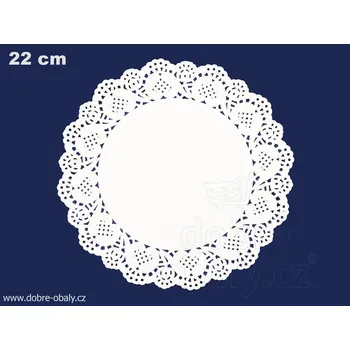 Papírové krajky cukrářské kulaté průměr 22 cm, 100 ks - Krajky p