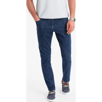 Pánské džíny Klasické pánské džíny SLIM FIT s elastanem - tmavě modré V3 OM-PADP-0216 - S
