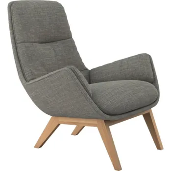 Křeslo Šedé čalouněné lounge křeslo FLEXLUX MORO