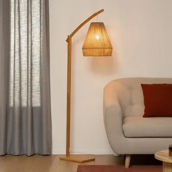 Lampička Atmosphera - Stojací lampa PALM 1xE27/60W/230V bambus/konopí