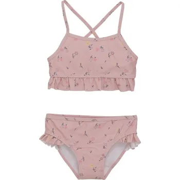 Dívčí plavky Dívčí dvoudílné plavky s volánky Color Kids Coral Blush Kytičky 104