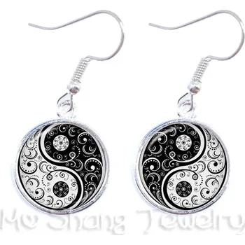 Náušnice Yin yang náušnice skleněné | harmonizující šperk, skleněné náušnice - 1