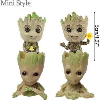 Květináč Květináč ve tvaru groota | domácí dekorace, anime postavička - mini sada 4ks-351074