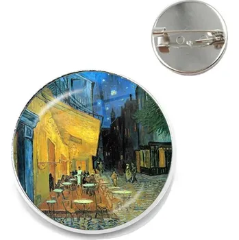 Brož Van Gogh umělecká díla brož | umělecký špendlík, módní brož - 9 , 20 mm