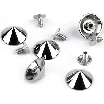 Ozdobný šroubovací hrot / nýt / nožičky na kabelky Ø15 mm, barva 1 nikl