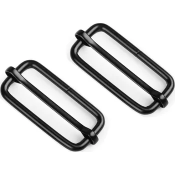 Galanterie Posunovač na popruhy šíře 38 mm, barva 1 černý lak