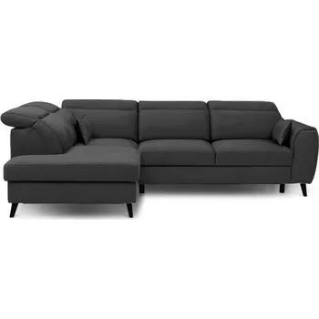 Sedací souprava Rohová sedačka INMUTEF 12, levá, tmavě šedá látka +možnost VÝNOSU + vyzvednutí ZDARMA