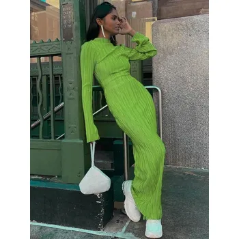 Dámské šaty Dlouhé dámské šaty různé barvy Barva: Zelená, Velikost: M