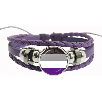 Náramek Duhový fialový náramek přátelství, lgbt motiv | náramek, šperk - 13