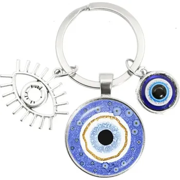 Ochranný přívěsek na klíče s modrým okem proti negativní energii | přívěsek, klíčenka - 4