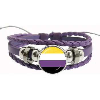 Náramek Duhový fialový náramek přátelství, lgbt motiv | náramek, šperk - 1