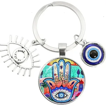 Ochranný přívěsek na klíče s modrým okem proti negativní energii | přívěsek, klíčenka - 16