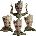 Roztomilý Groot květináč, postavička na tužky | květináč, figurka - Sada 4 ks A