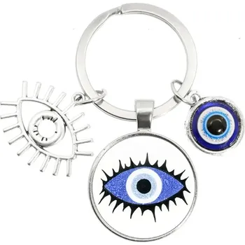 Ochranný přívěsek na klíče s modrým okem proti negativní energii | přívěsek, klíčenka - 9