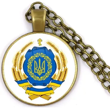 Náhrdelník Tryzub ukrajinský přívěsek vintage styl | náhrdelník, šperk - 8