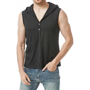 Pánská vesta Pánská bavlněná vesta s kapucí Barva: Černá, Velikost: S