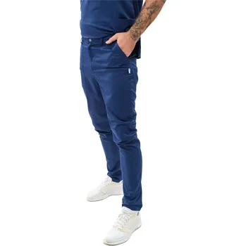 Zdravotnický oděv Perlička® Zdravotnické kalhoty OTO SATTÉ Slim Navy modrá Barva: Navy, Velikost: 50
