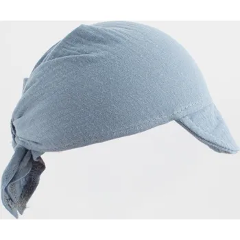 Kojenecká čepice NEW BABY Dětský letní mušelínový šátek s kšiltem blue New Baby Vel. 68/74