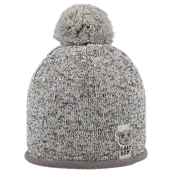 Kojenecká čepice RDX Zimní čepice s bambulí Šedá Vel. 5