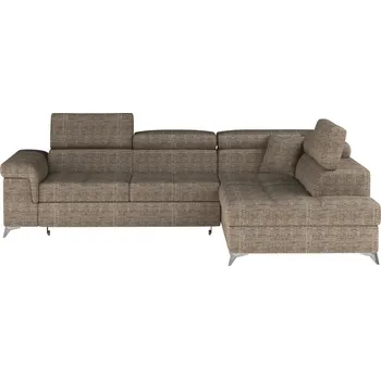 Sedací souprava Rozkládací rohová sedačka CROCEA 02, hnědá látka, pravá +možnost VÝNOSU + vyzvednutí ZDARMA