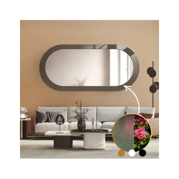 Zrcadlo Dekorativní oválné zrcadlo na ornamentálním skle Master Point - LUXORA ORNATE